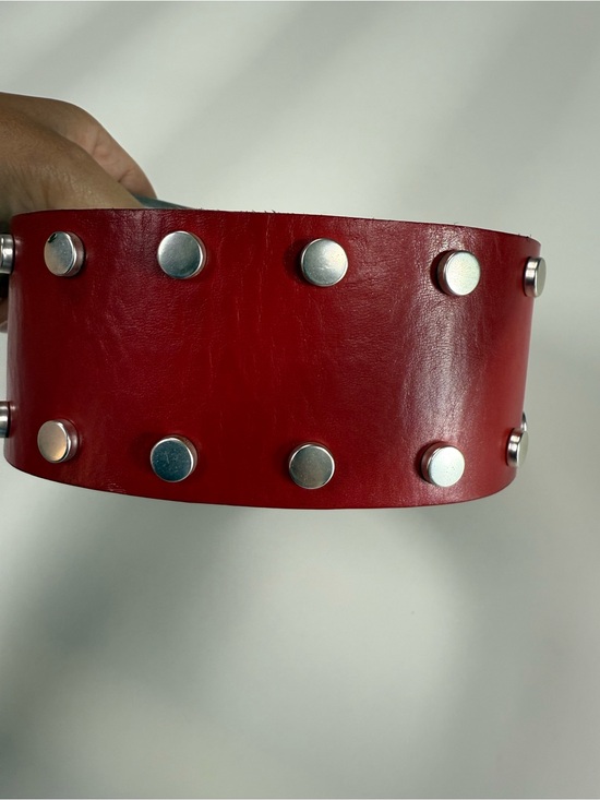 Free People Hex Belt Red
